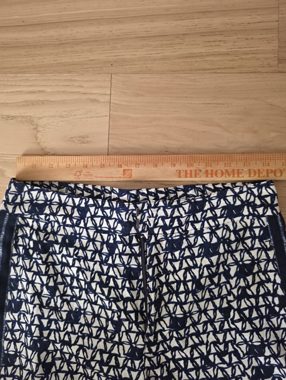 NIC+ZOE Etched Angle Blue Patterned Wide-Leg Pants Size 6 - Picture 11 of 13